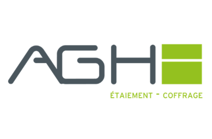 Logo AGH Étaiement-Coffrage, client de Sébastien Rythmx pour un événement d'entreprise